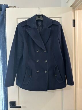 GAP Navy Double-Breasted Pea Coat